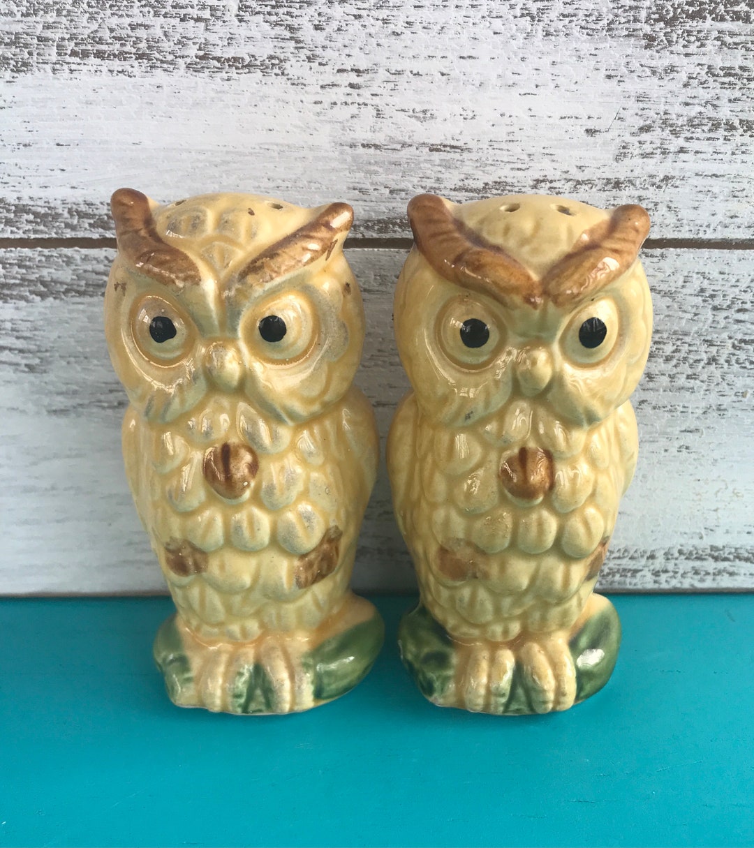 Vintage Owl Salt and Pepper Shakers Etsy UK