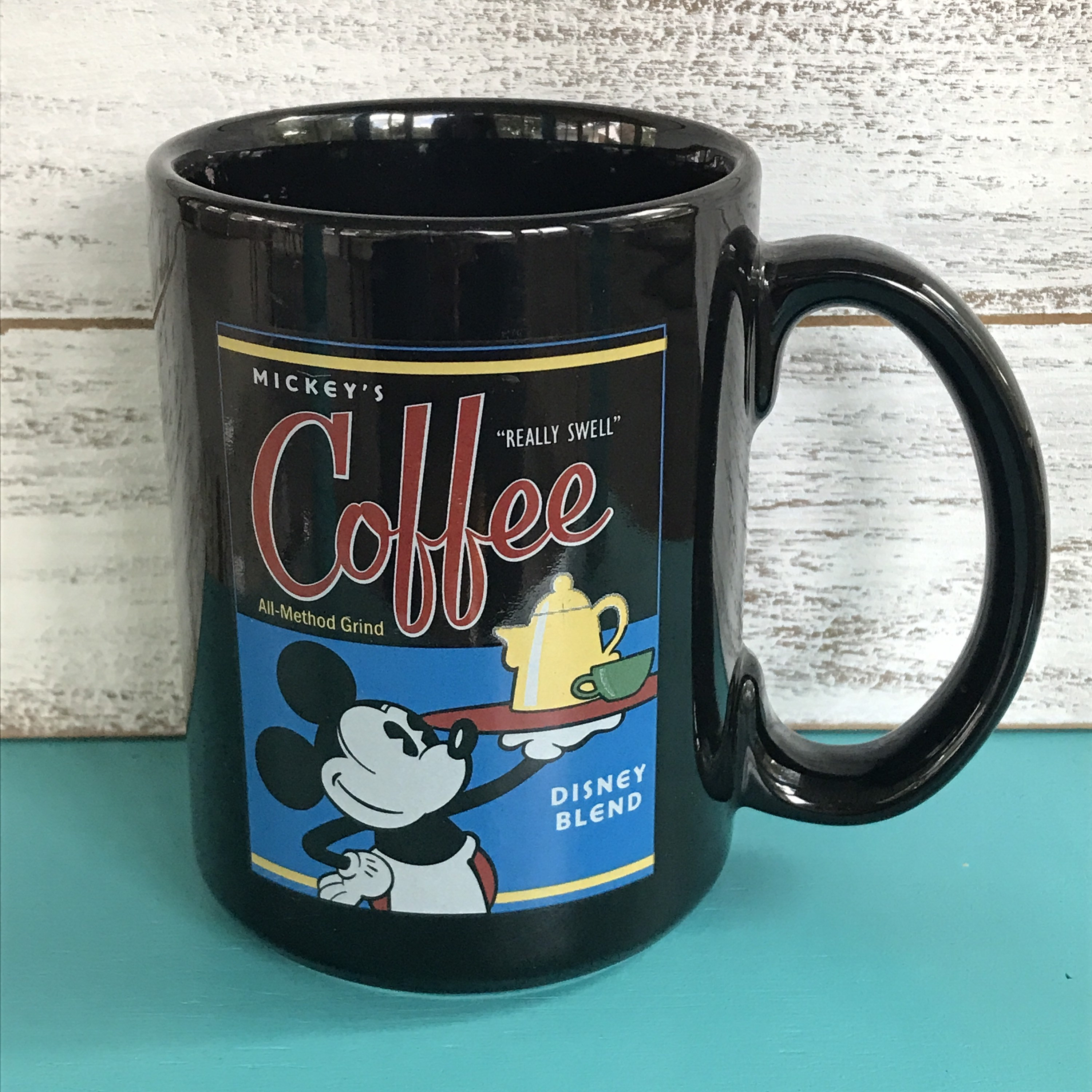 Disney Store Mickey Mouse Blue Large 16 oz Mug Coffee Cup Faces/Moods of  Mickey