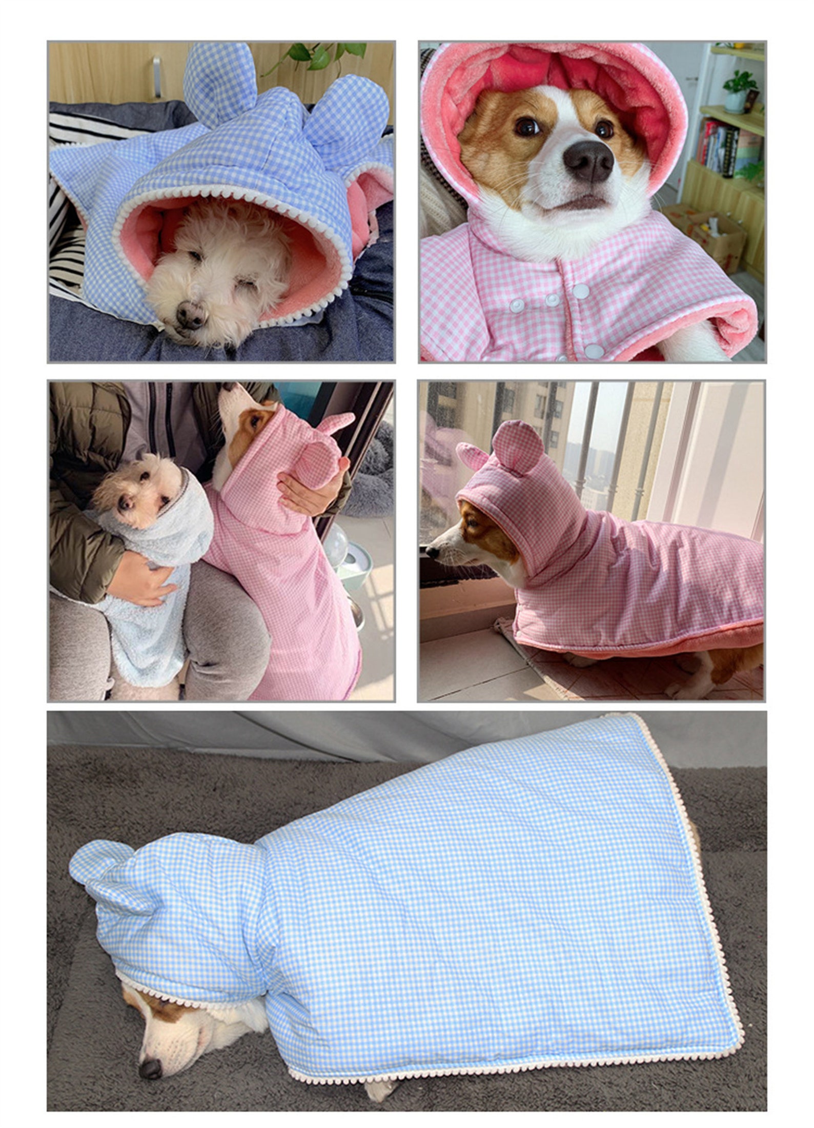Autumn Winter Keep Warm Pet Dog Nightgown Thick Flannel Cute Etsy
