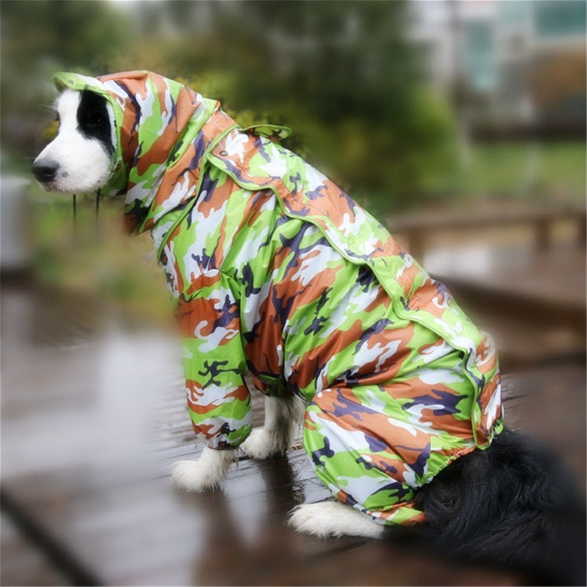 Large Dog Raincoat Clothes Waterproof Rain Jumpsuit For Big Etsy