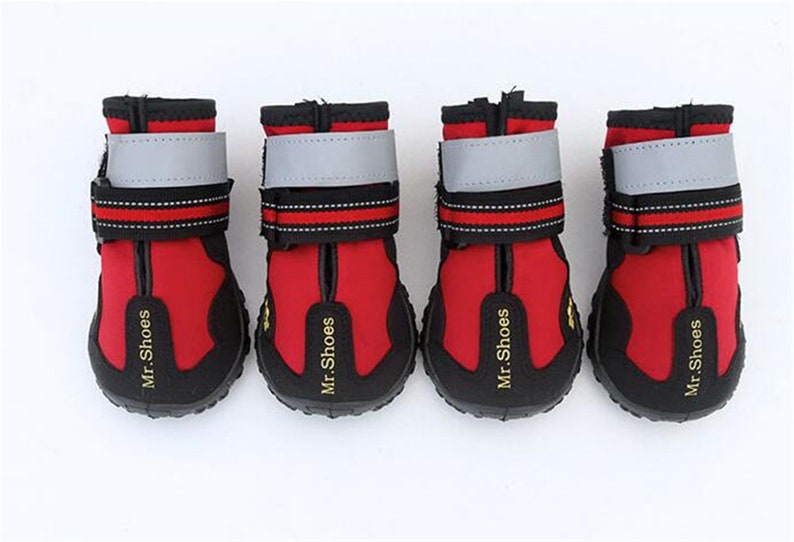 Pet Dog Shoes For Mountain Wearable For Pets PVC Soles Waterproof Reflective Dog Boots Perfect for Small Medium Large Dog