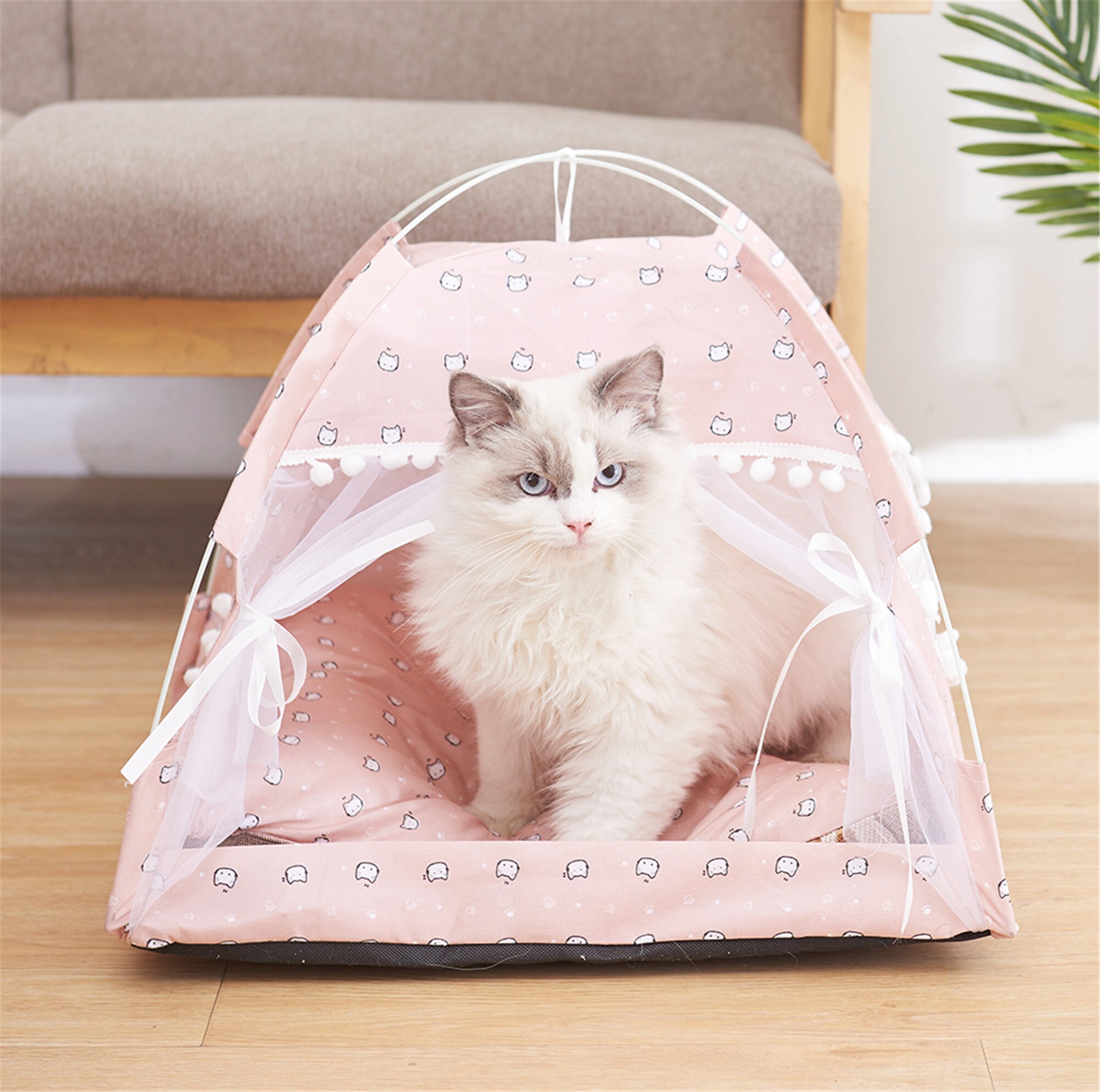Fashion Sweet Princess Cat Bed Foldable Cats Tent Dog House Etsy