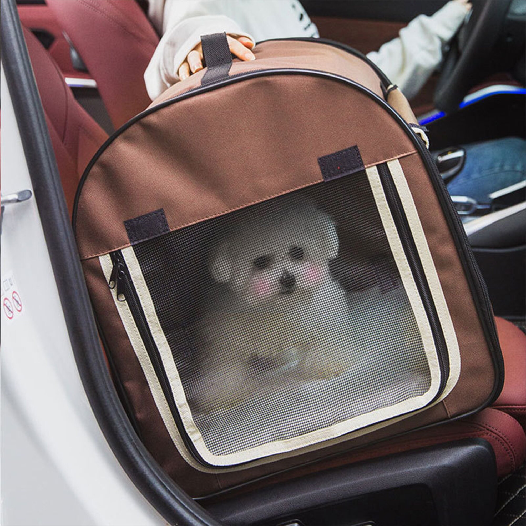 Portable Dog Carrier Bag Pet Car Travel Crates Vehicle Folding Etsy