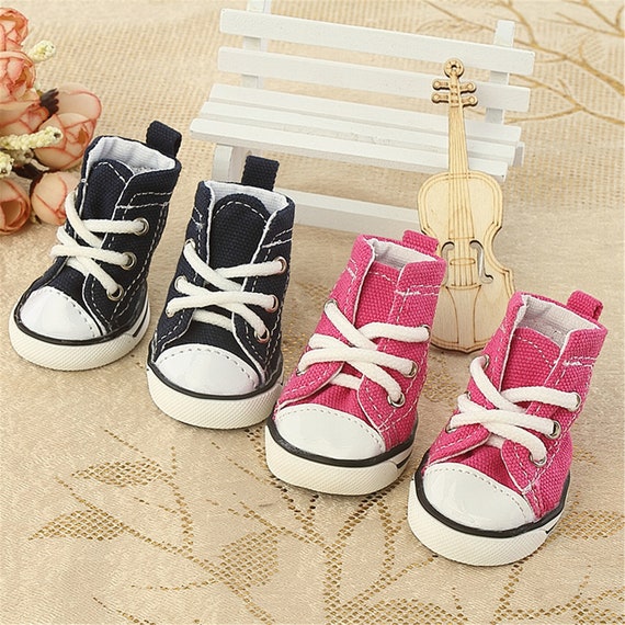 4 Pcs/lot Anti-skidding Canvas Dog Shoes Pet Shoes Waterproof | Etsy
