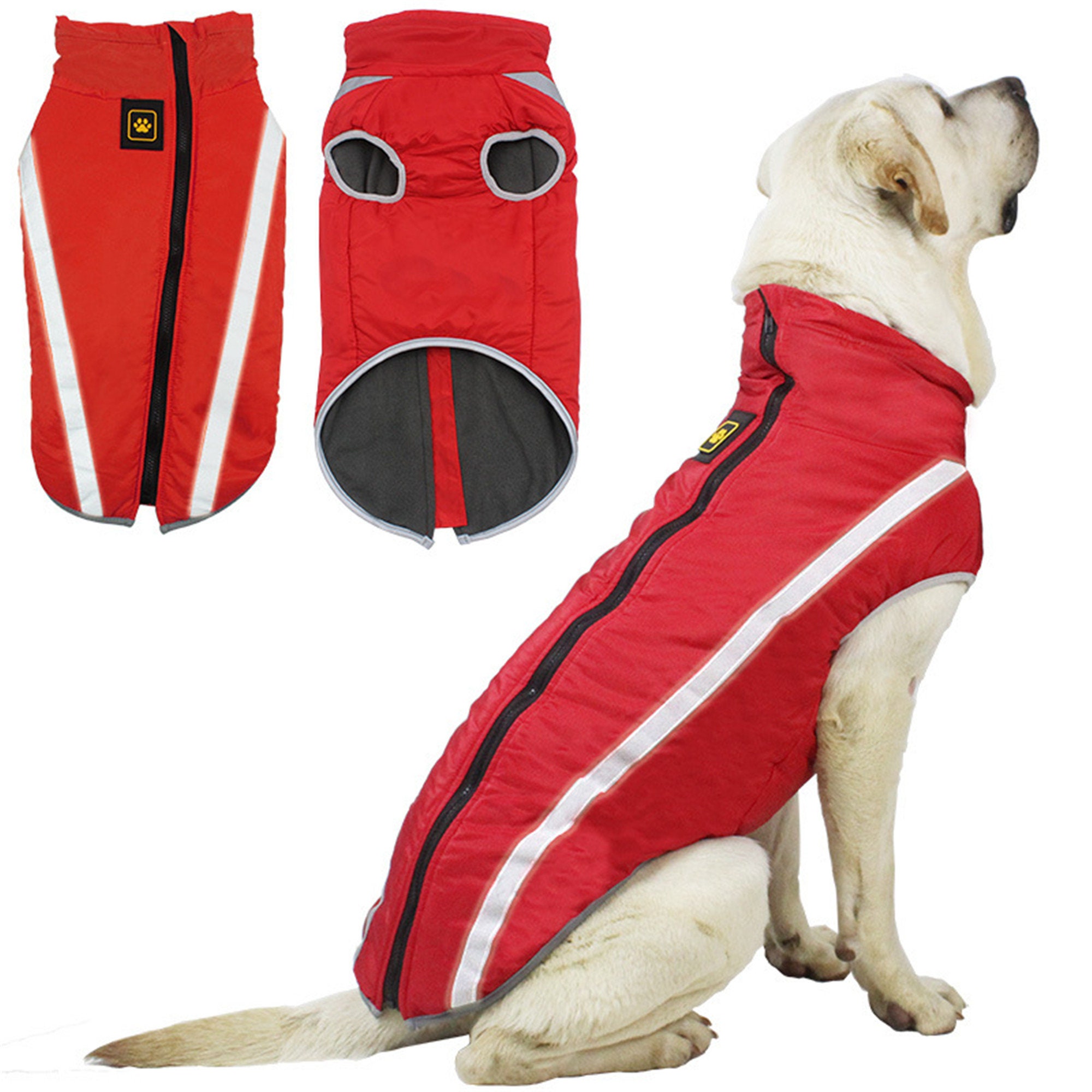 Pet Dog Jacket Reflective Waterproof Winter High Quality Warm | Etsy UK