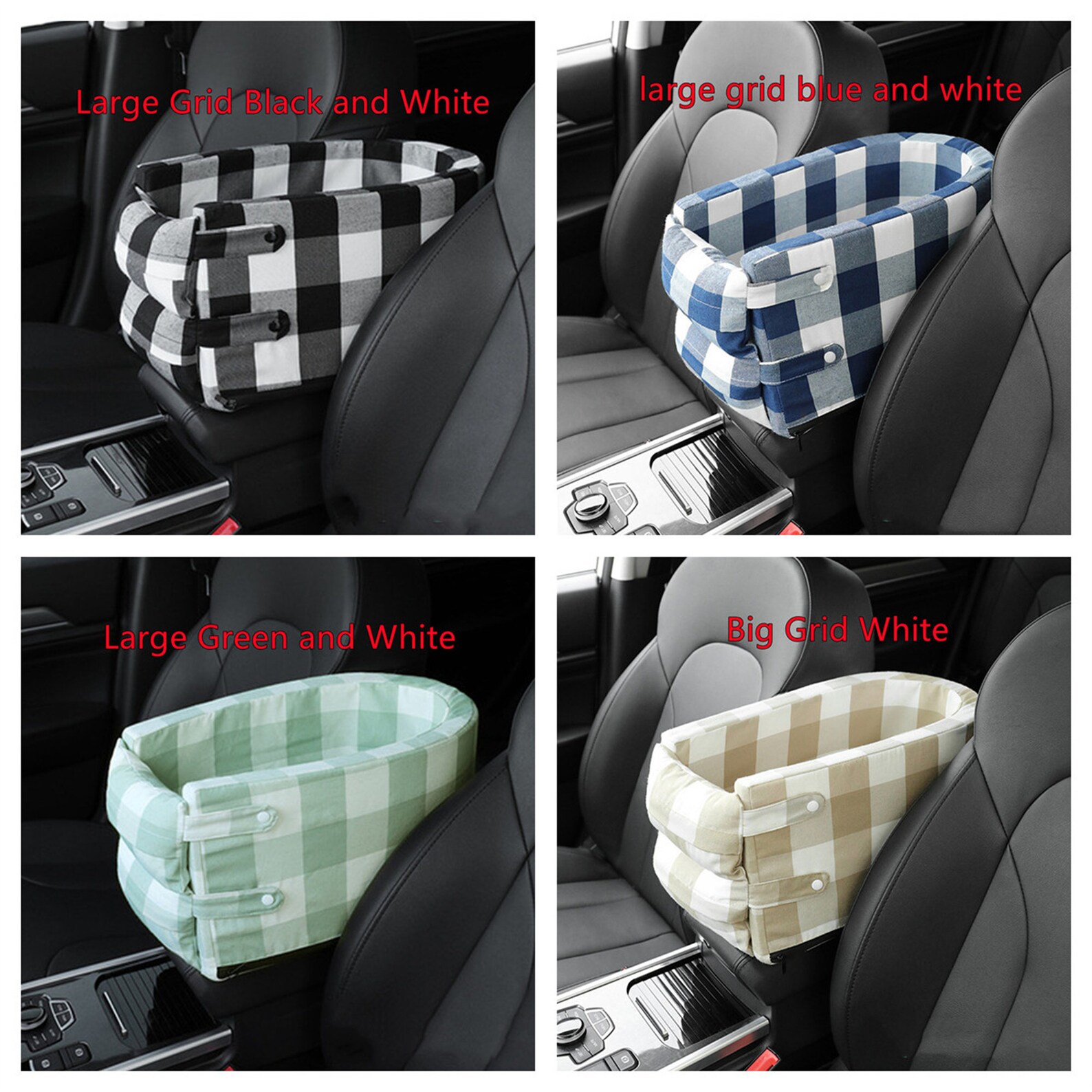 Dog Car Seat Pet Carrier Universal Armrest Box Nonslip Quilted Etsy