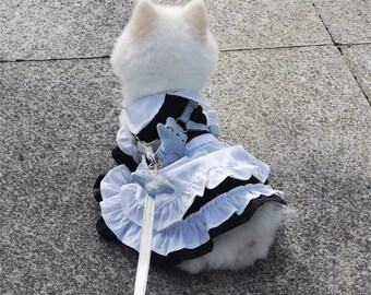 dog french maid costume
