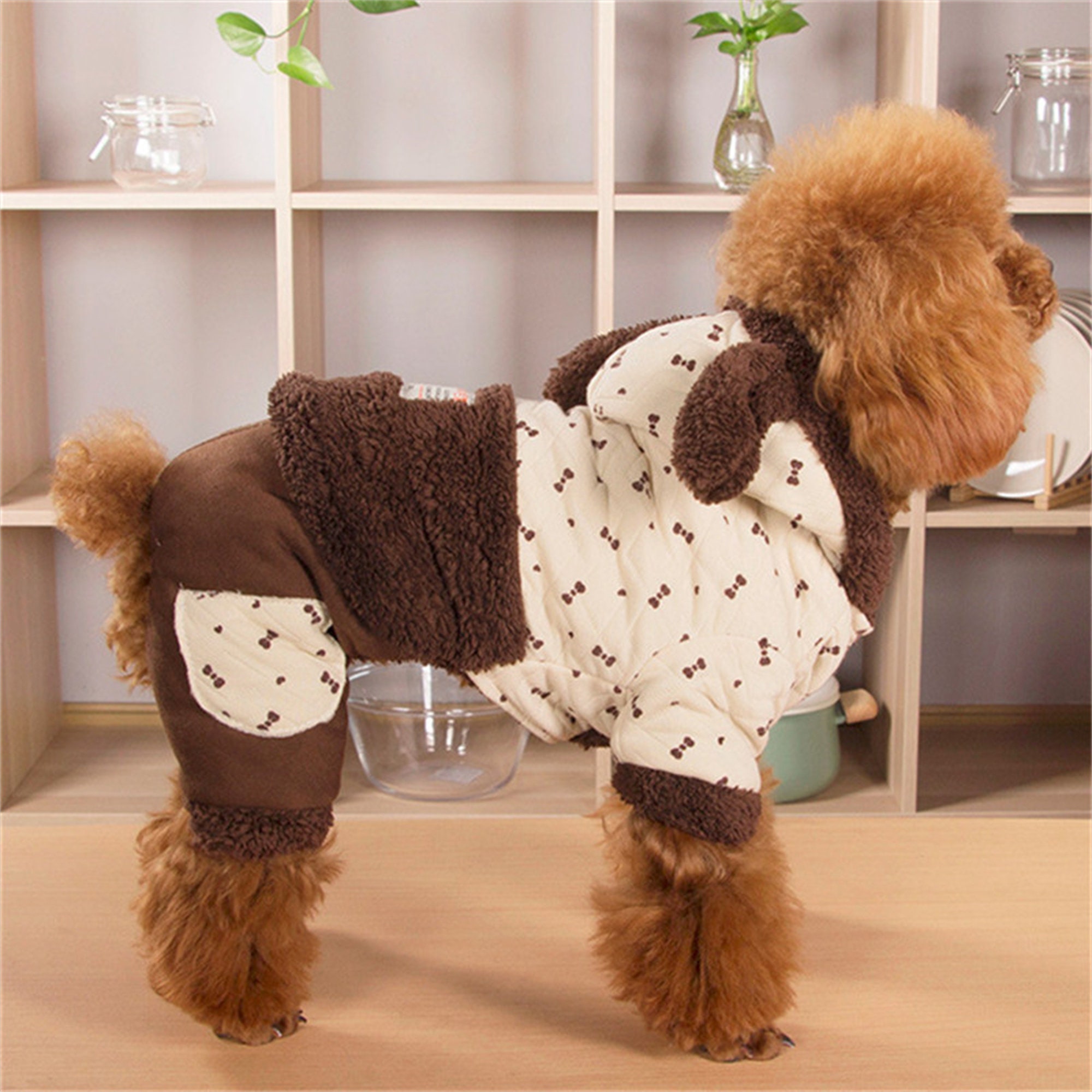 Thicken Warm Dog Clothing Winter Pet Clothes Jumpsuit Puppy Etsy