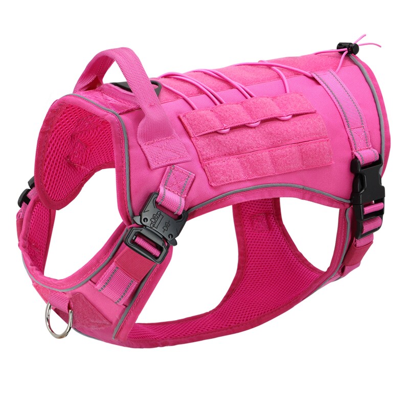 Durable Pet Dog Tactical Military Harness Reflective Large Dogs Vest Harness For Working Dog Training Travel With Handle