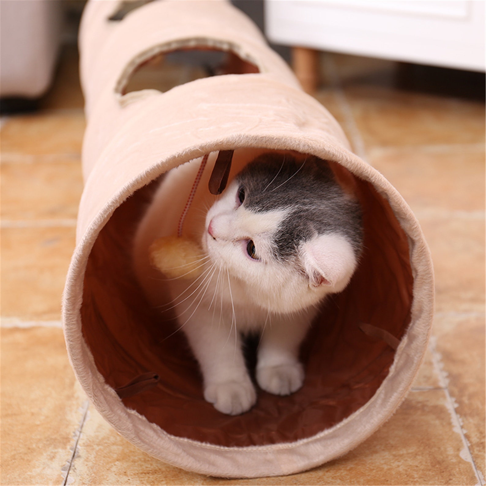 High Quality Pet Tunnel Long 120cm 2 Holes Cat Puppy Rabbit Etsy