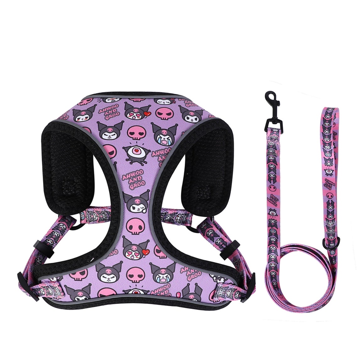 Cute Dog Cat Harness Cartoon Sushi Reflective Puppy Harnesses Etsy