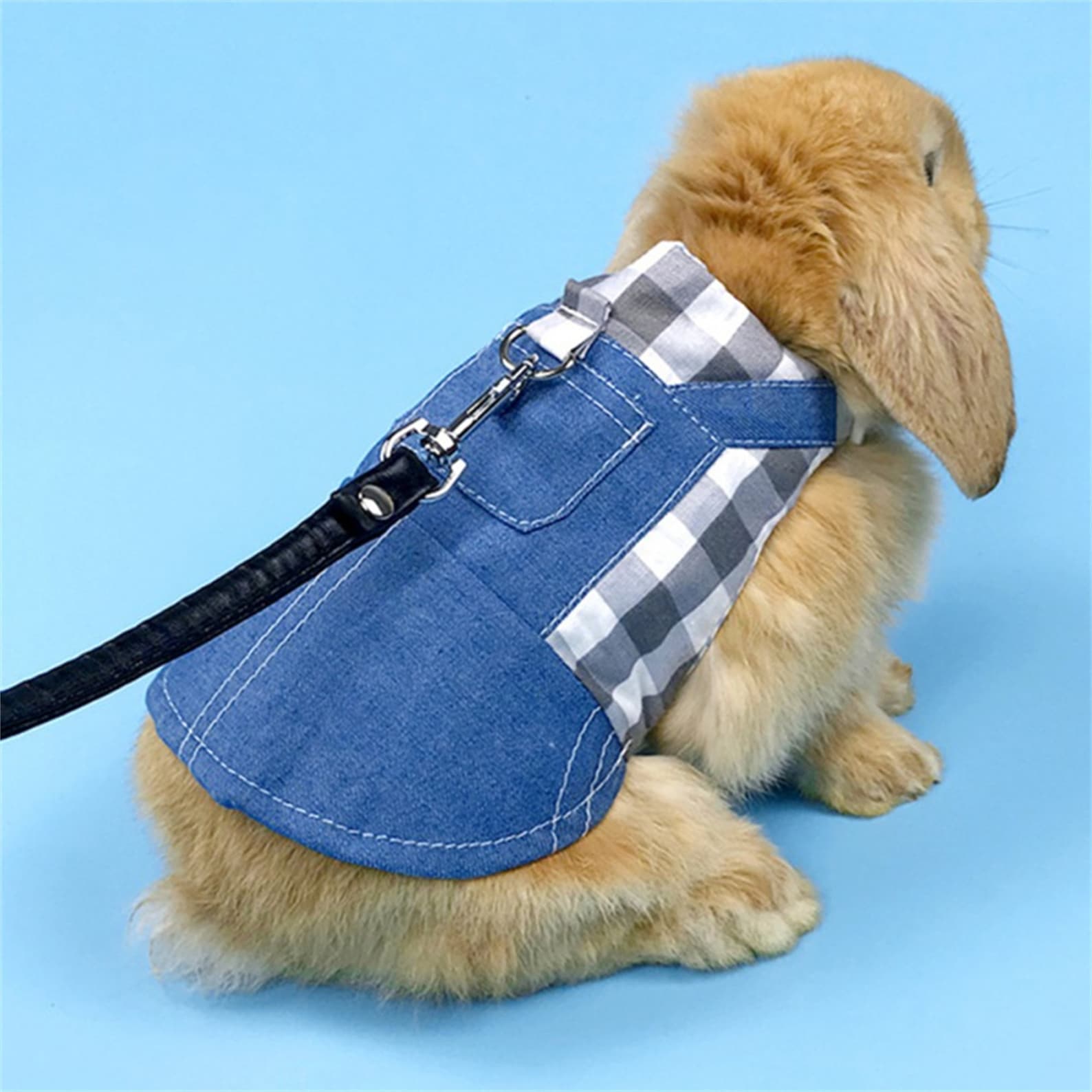 Pet Rabbit Clothes Denim Jacket Coat Small Animal Harness Etsy