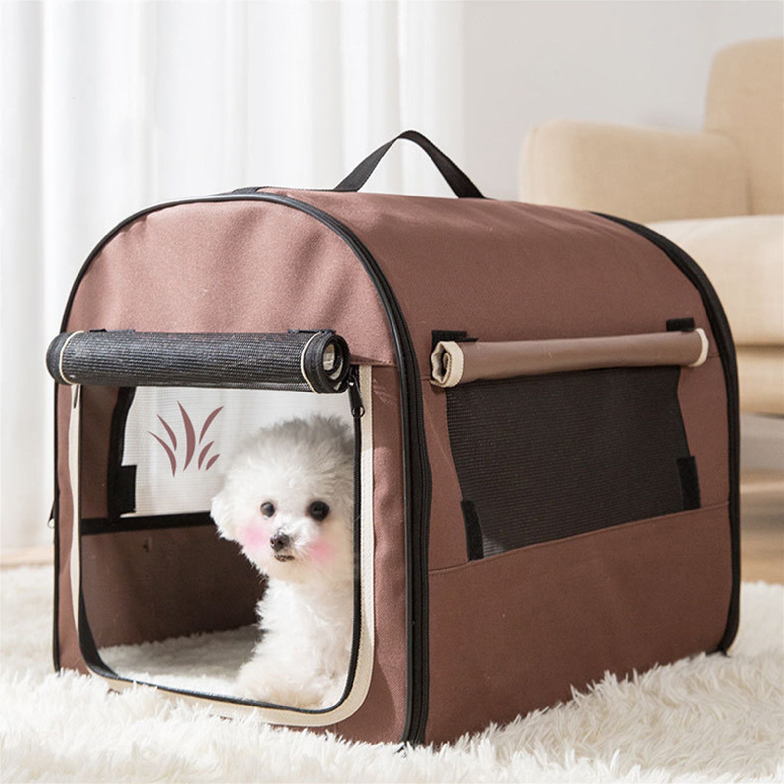 Portable Dog Carrier Bag Pet Car Travel Crates Vehicle Folding Etsy