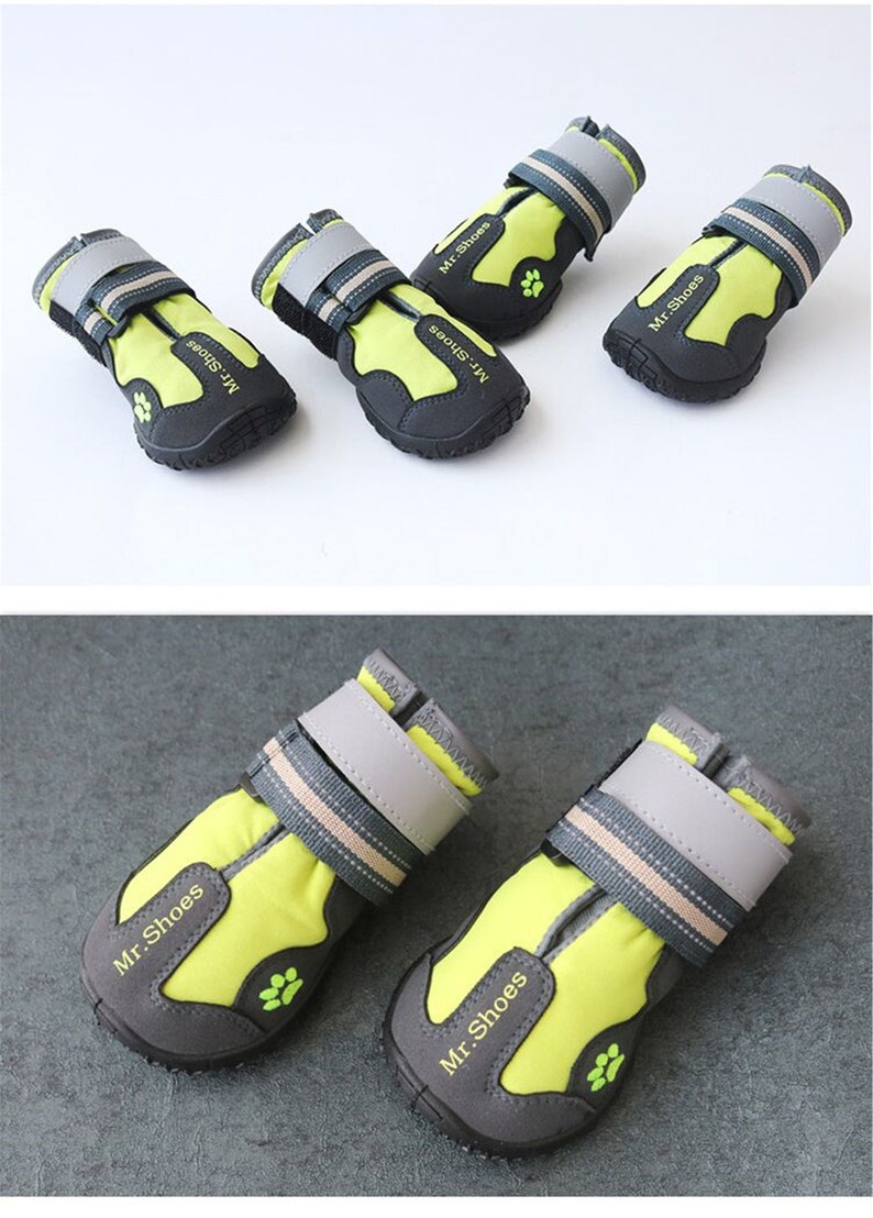 Pet Dog Shoes For Mountain Wearable For Pets PVC Soles Waterproof Reflective Dog Boots Perfect for Small Medium Large Dog