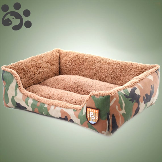 large camo dog bed