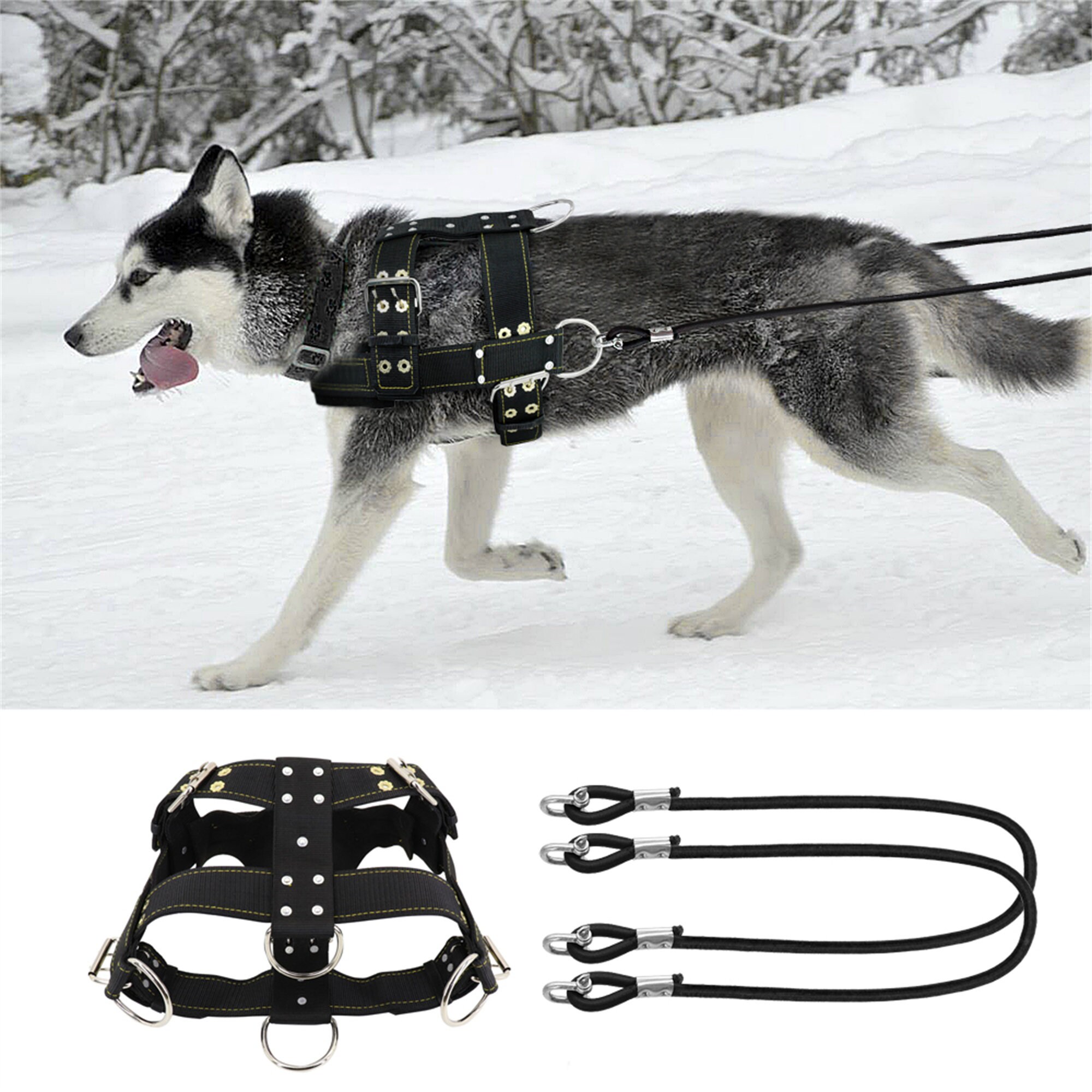 Strong Dog Sledding Harness Durable Pet Training Products Etsy
