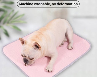 L, Blue Fruit Yu-Xiang Dog Ice Pad Ice Silk Cats Kennel Mat Pet Cooling Pad Summer Cool Bamboo Mat Breathable and Deodorant Pad