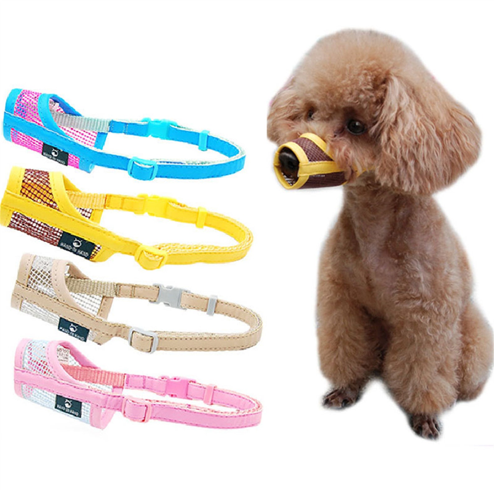 Pet Muzzle Dog Anti-bite Mask Adjustable Puppy Small Medium | Etsy