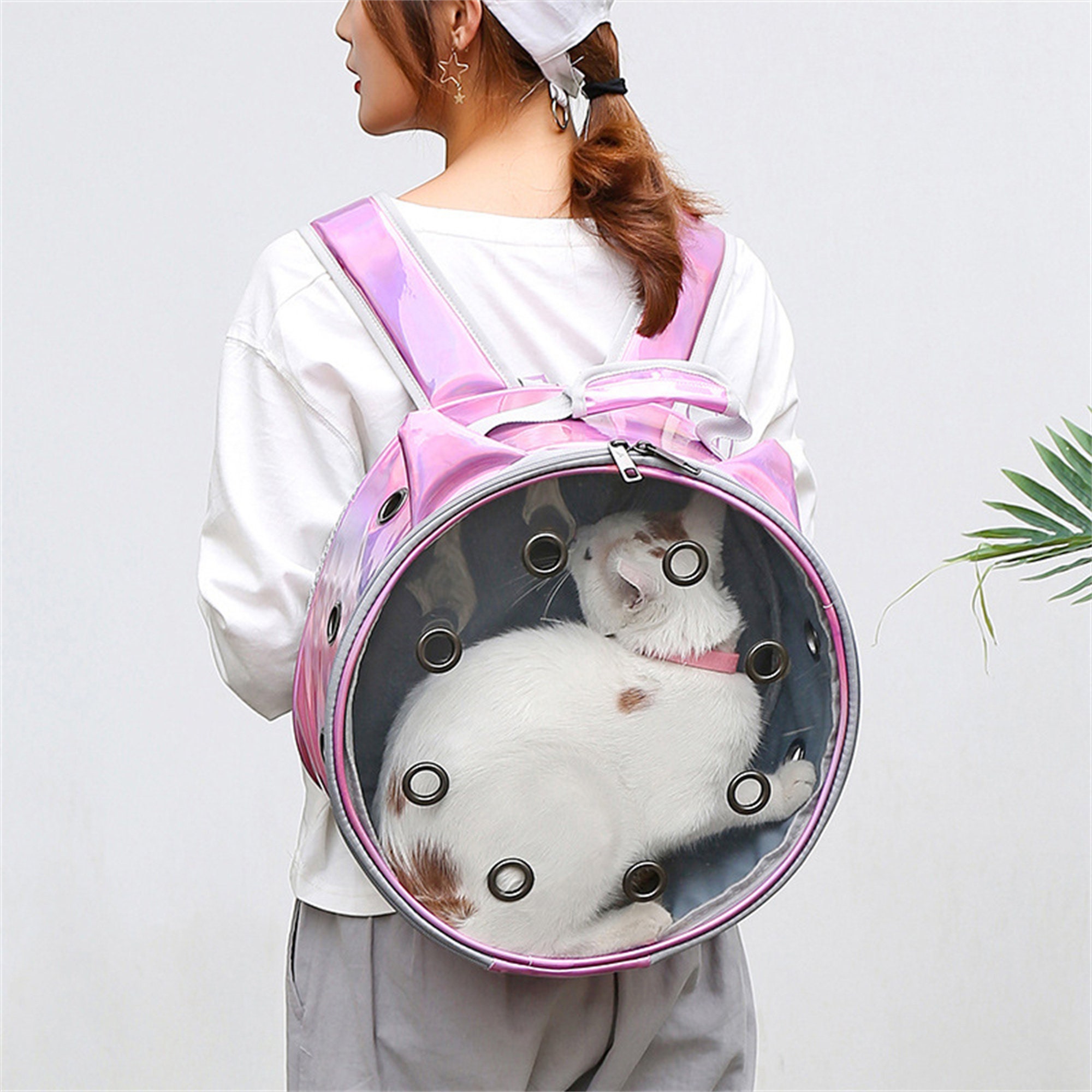 Cat Carrier Bags Backpack Breathable Cat Travel Outdoor Round Etsy
