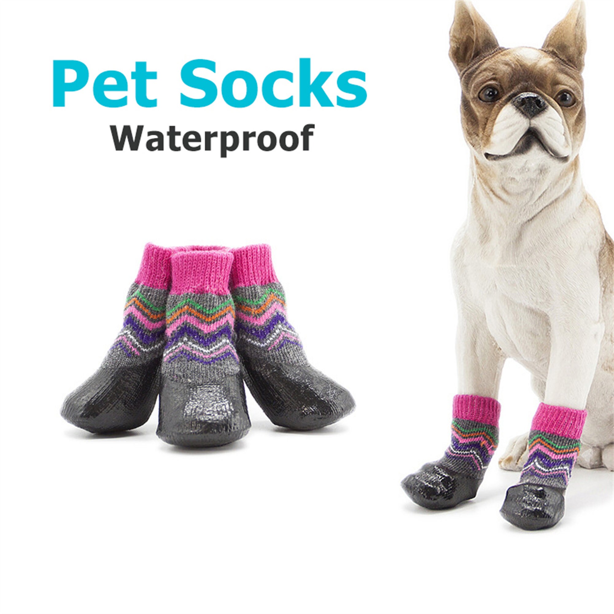 Pet Boots Dogs Socks Rubber Fixed Dog Rain Snow Socks Footwear Etsy