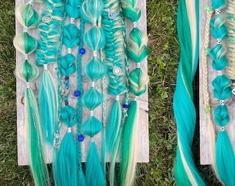 Rave Braids CUSTOM (hair tie in) 1 set per order/ pony tail not pigtales