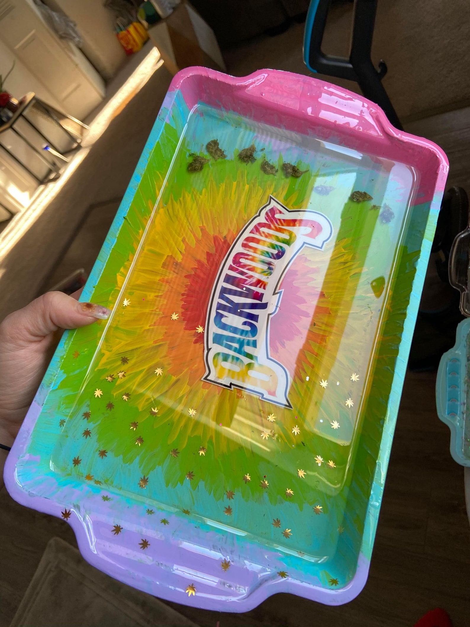 Backwoods Rolling Tray and Third Eye Rolling Tray w/ REAL thc Etsy