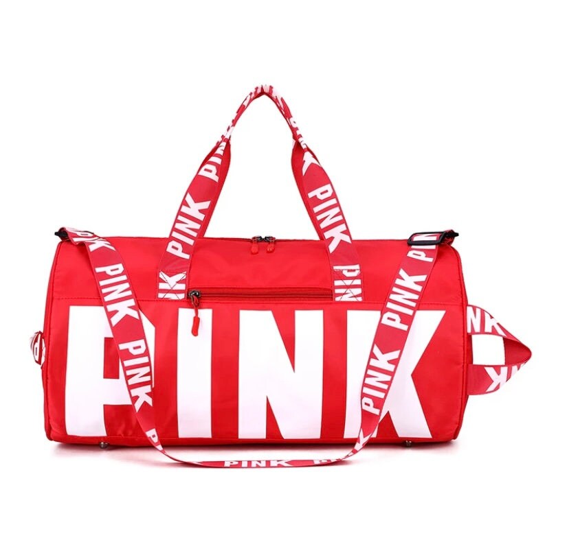 Pink Brand Duffle Bags Etsy
