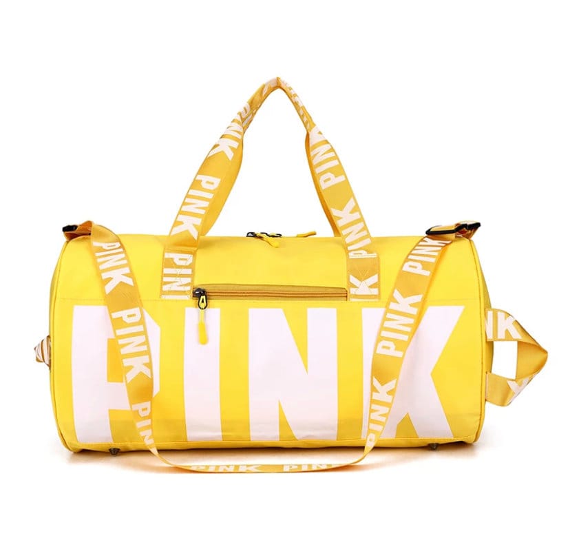 Pink Brand Duffle Bags Etsy