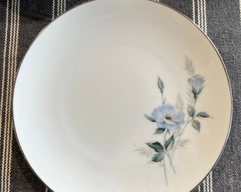 Vintage Noritake China Sylvia Salad Plate, white with blue flower