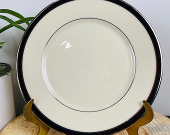 Vintage Lenox China Black Royale Salade Plaat
