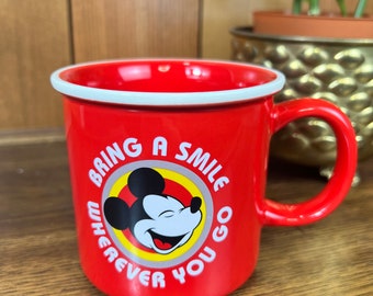 Hallmark Disney Mickey Mouse Coffee Mug, “Bring a smile wherever you go”