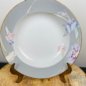 Vintage Mikasa Japón Carisma Gris Rim Soup Bowls
