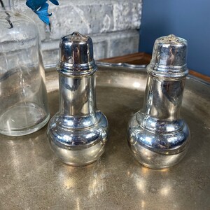 Vintage 1980s International Silverplate Plateado Salero y pimentero