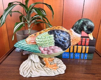 Fenton ガラス アヒル フィギュリン ハンドペイント フェントン グラス ハンドペイント ガラス アヒルの置物 ペーパー