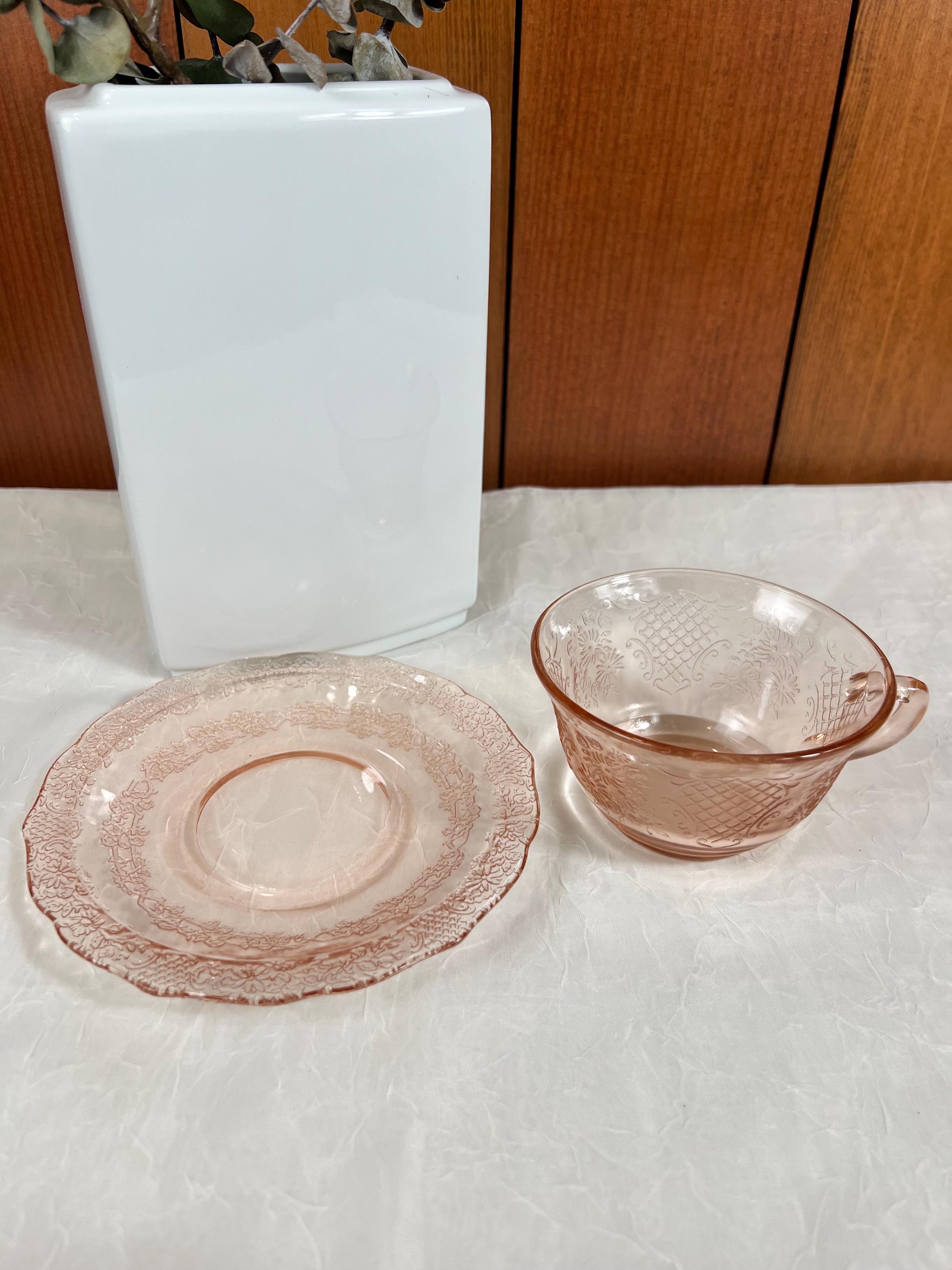 ヴィンテージ ピンク デプレッション グラス フェデラル グラス カップ