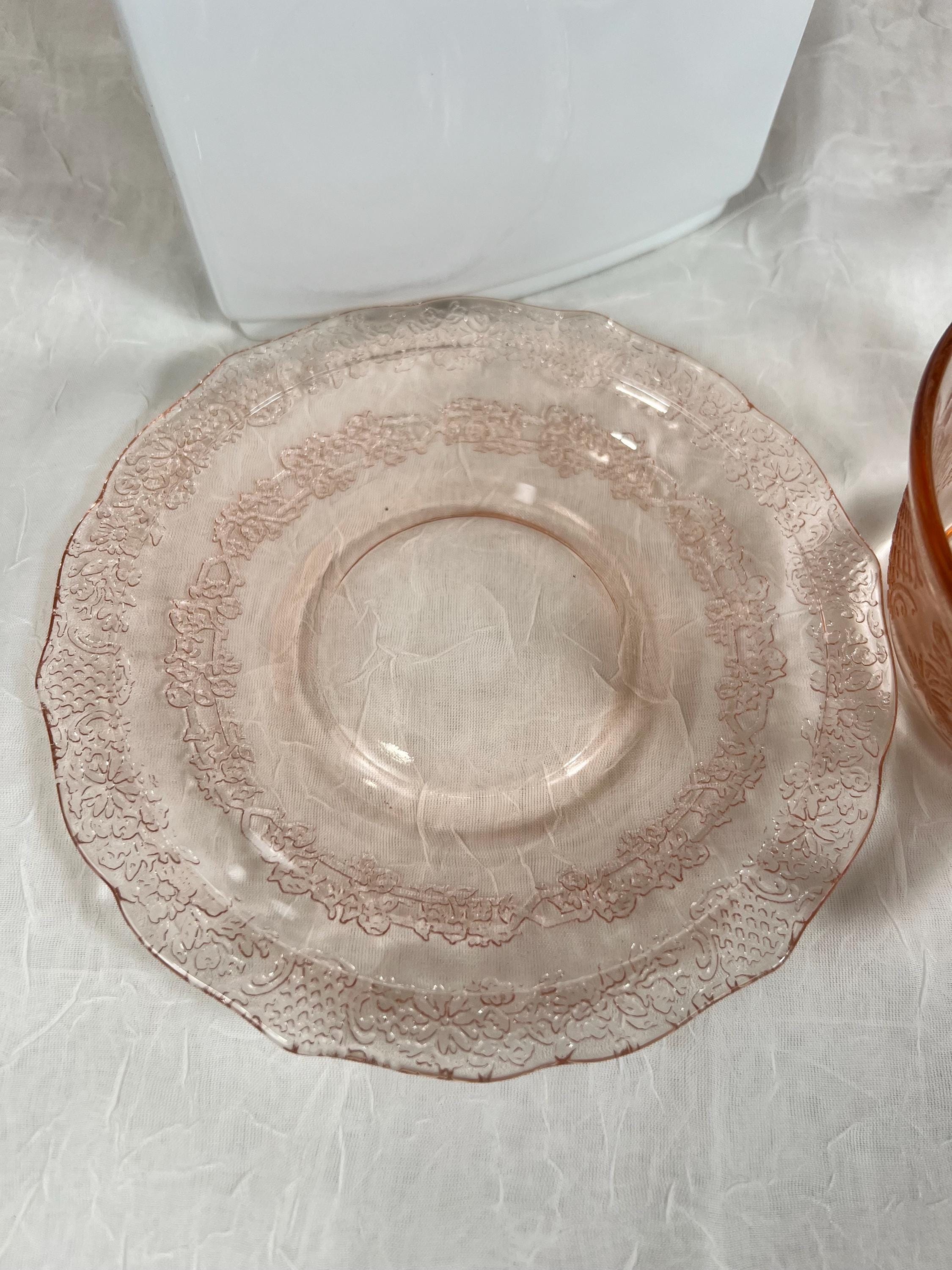 フェデラルグラス社製のピンクデプレッショングラスのセット ヴィンテージ ピンク デプレッション グラス フェデラル グラス カップ