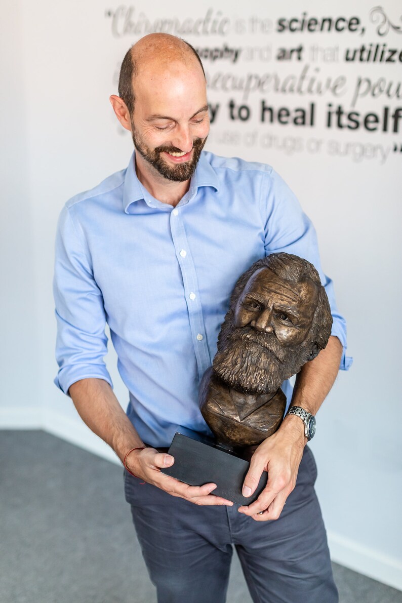 Portrait Bust of D.D. Palmer Chiropractor Founder of Etsy
