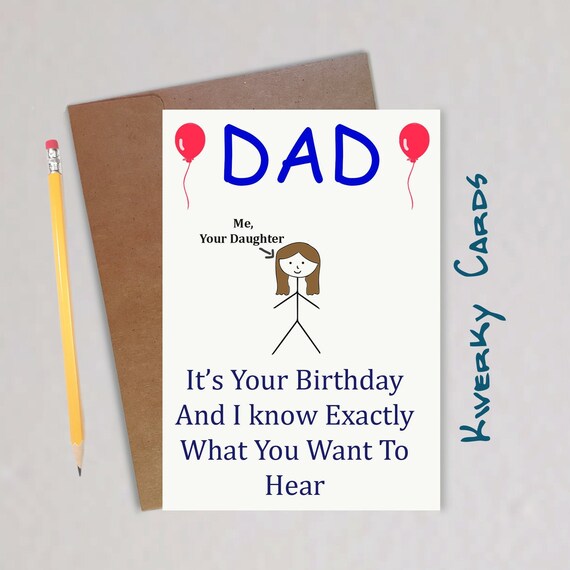 Funny Birthday Card for Dad for Dads Birthday Card for DAD - Etsy Funny Birthday Card for Dad for Dads Birthday Card for DAD - Etsy