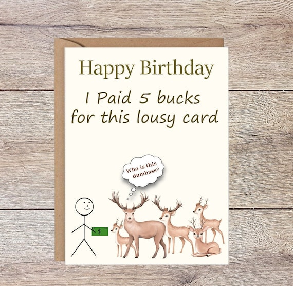 Hunting Birthday Card Handmade Card Etsy Greeting Cards - Etsy
