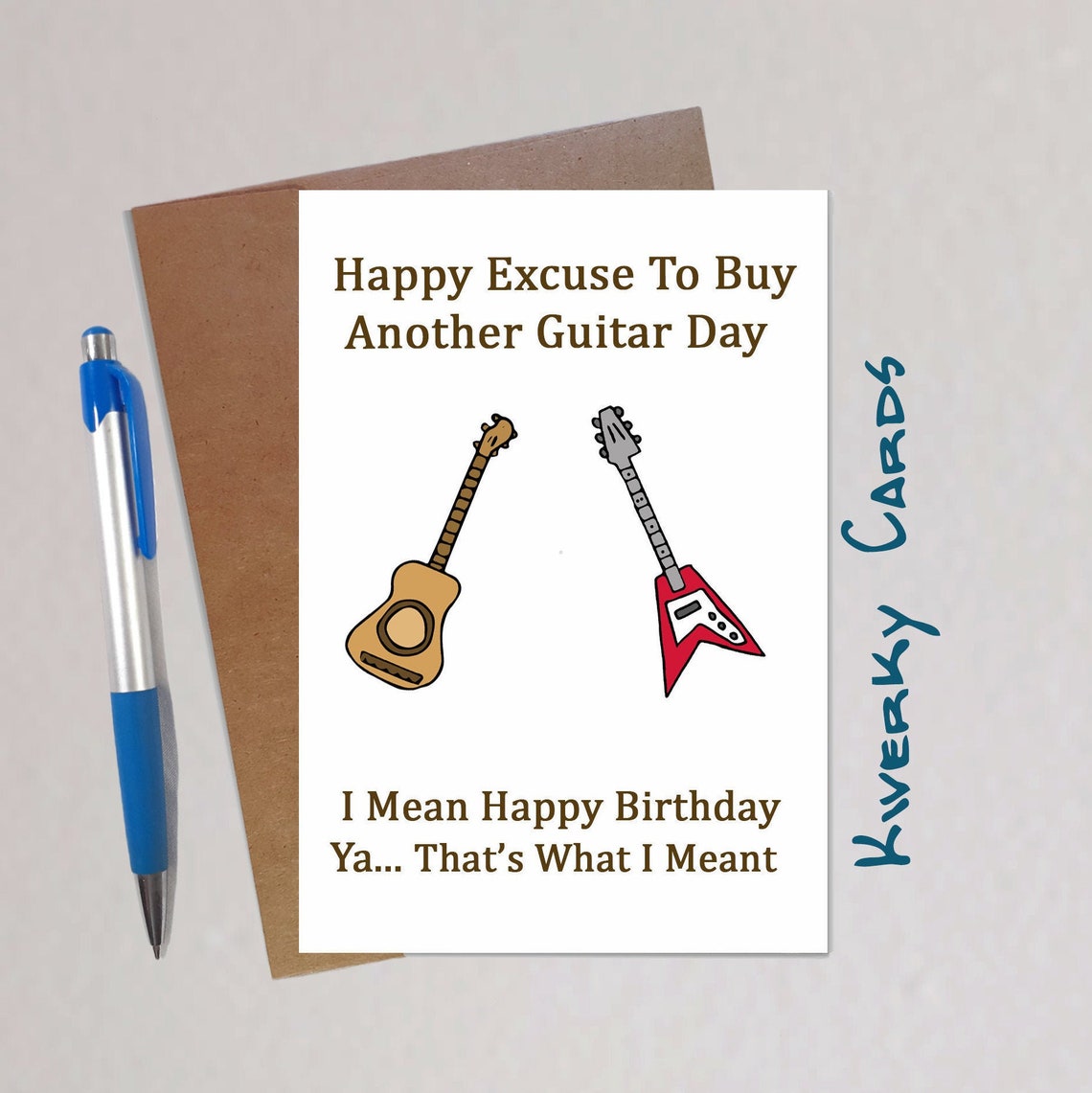 Guitar Birthday Card Guitar Player Funny Etsy Birthday - Etsy.de