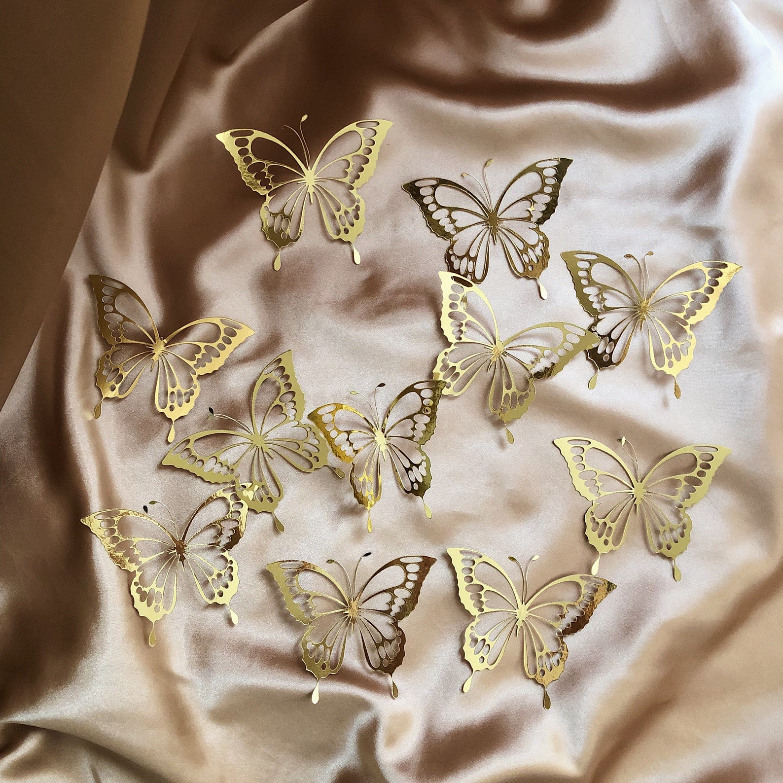 Gold Butterfly 3D Butterfly Wall Decor Decoration DIY Etsy