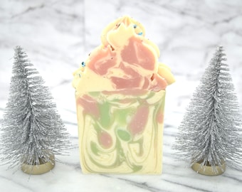 Sugar Plum Fairy Handmade Soap | Holiday Christmas Bar Soap | Cold Process Soap | Artisan Soap | Bar Soap | Gift Soap | Scented Bath Soap