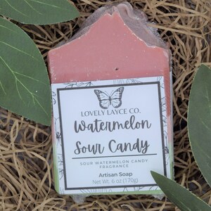 Watermelon Candy Handmade Soap Bar image 3