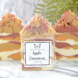 Apple Cinnamon Handmade Soap: Vegan Cold Process Artisan Soap
