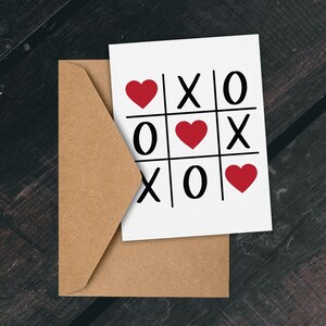 Carte XOXO | d'amour | Carte de Saint-Valentin | Carte d'anniversaire