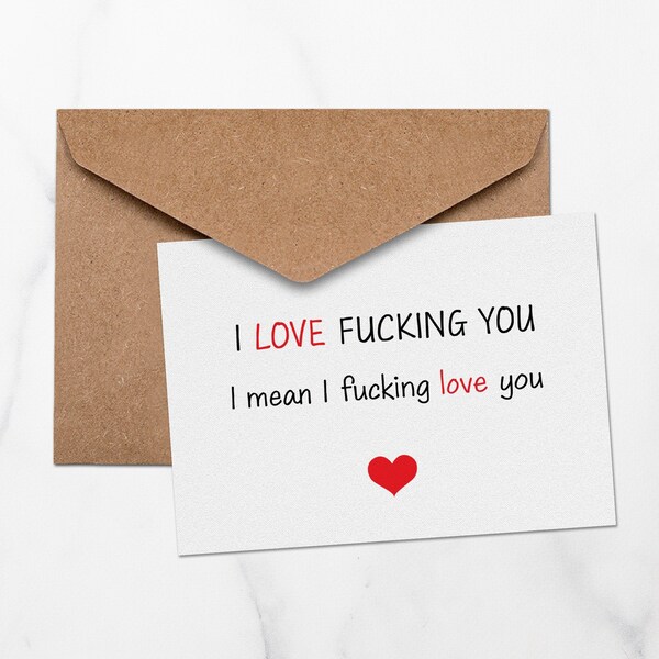 Valentine Naughty Card - Etsy