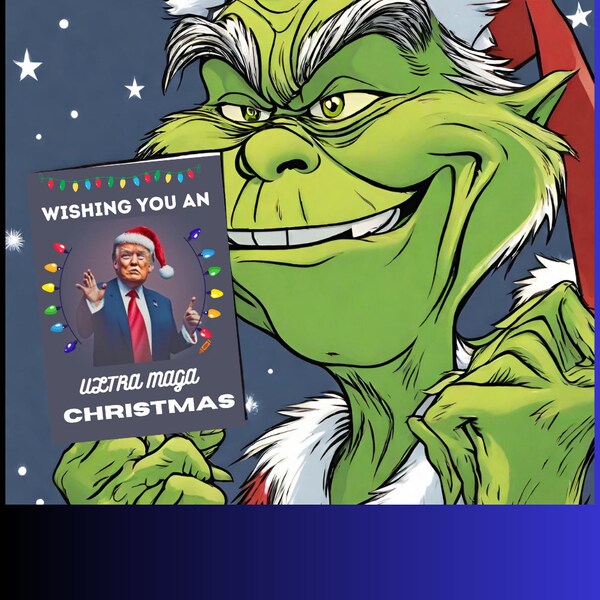 Printable Trump Christmas Card, Digital Download, Instant Download, Funny Christmas Card, Trump 2024, Holiday Greeting Card