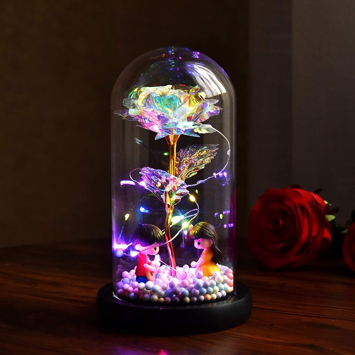 Galaxy Rose Flower For Her Unique Gifts Beauty and The Beast Etsy