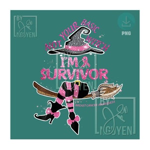 Breast Cancer Survivor Witch PNG File Digital Download | Etsy ...