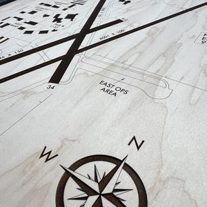 Laser Engraved Airport Diagram on Wood - Aviation Art image 15
